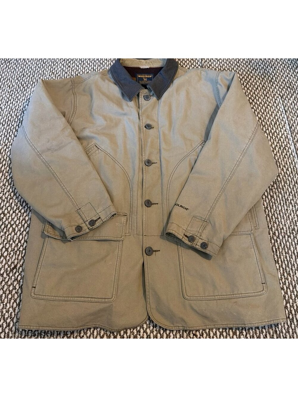 Woolrich Men's Dark Wheat Blanket-Lined Jacket Size Large
